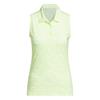 adidas Ladies Ultimate365 Climacool Mesh Printed Sleeveless Polo Shirt Frozen Lemon